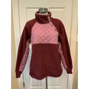 Abercrombie & Fitch Purple Fleece W/ Quilted Detail & Front Pocket, Size L